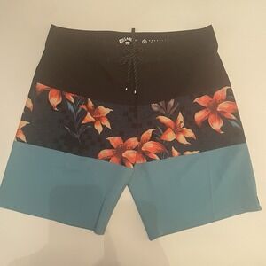 Billabong Tribong‎ Board Shorts Pro Performance 32 Swim Trunks Blue Floral